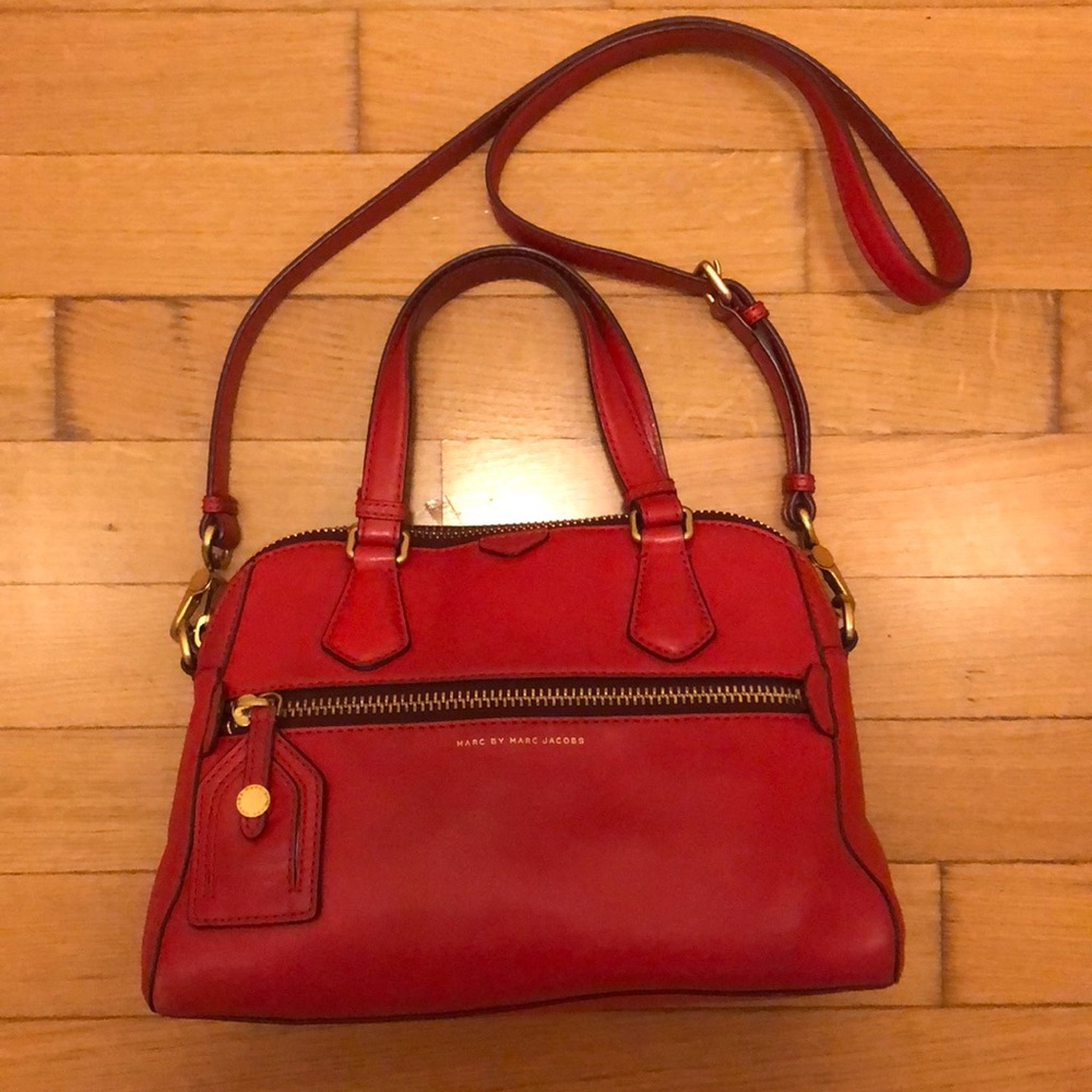Marc by Marc Jacobs red leather handbag